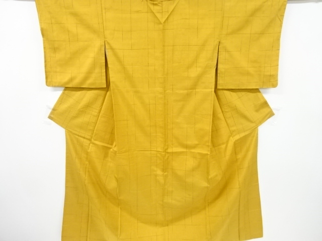 JAPANESE KIMONO / ANTIQUE KIMONO / TSUMUGI / WOVEN GRID